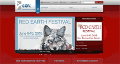 Desktop Screenshot of coxconventioncenter.com